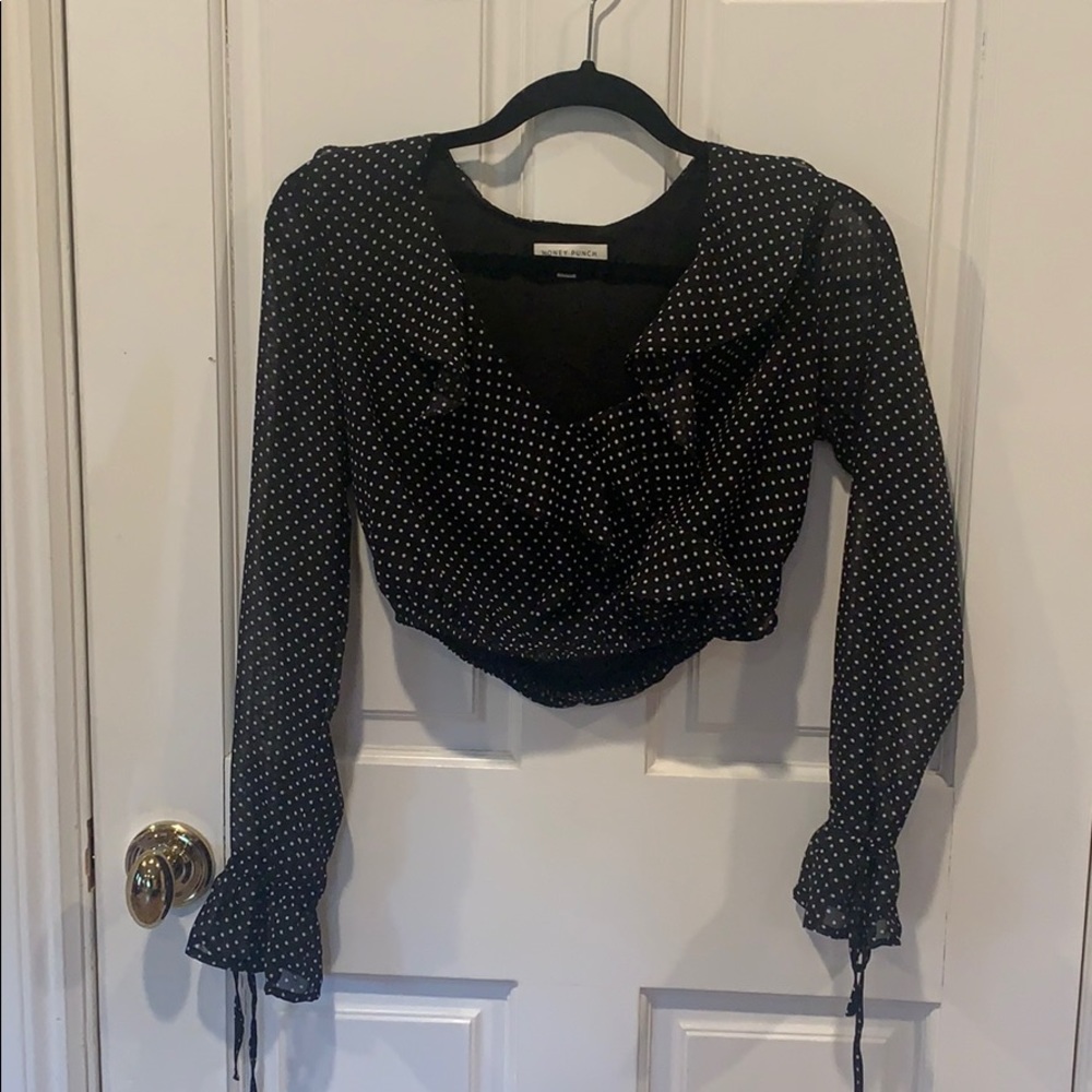 Polka dot crop top